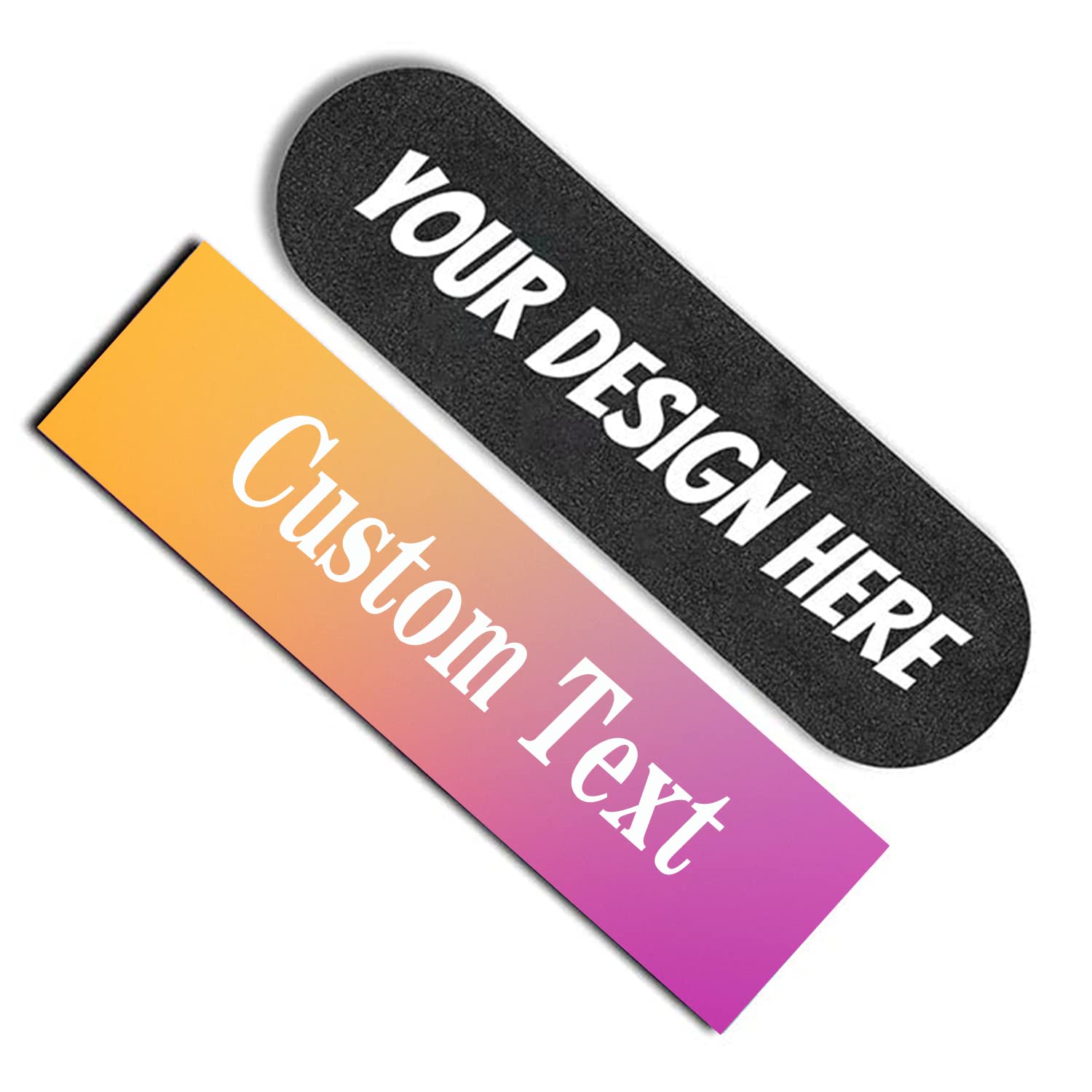 Personalized Skateboard Grip Tape with Your Text/Photo, Custom Longboard Skateboard Scooter Stikers Griptape Anti Slip Sandpaper 9x33Inches (Style 10)