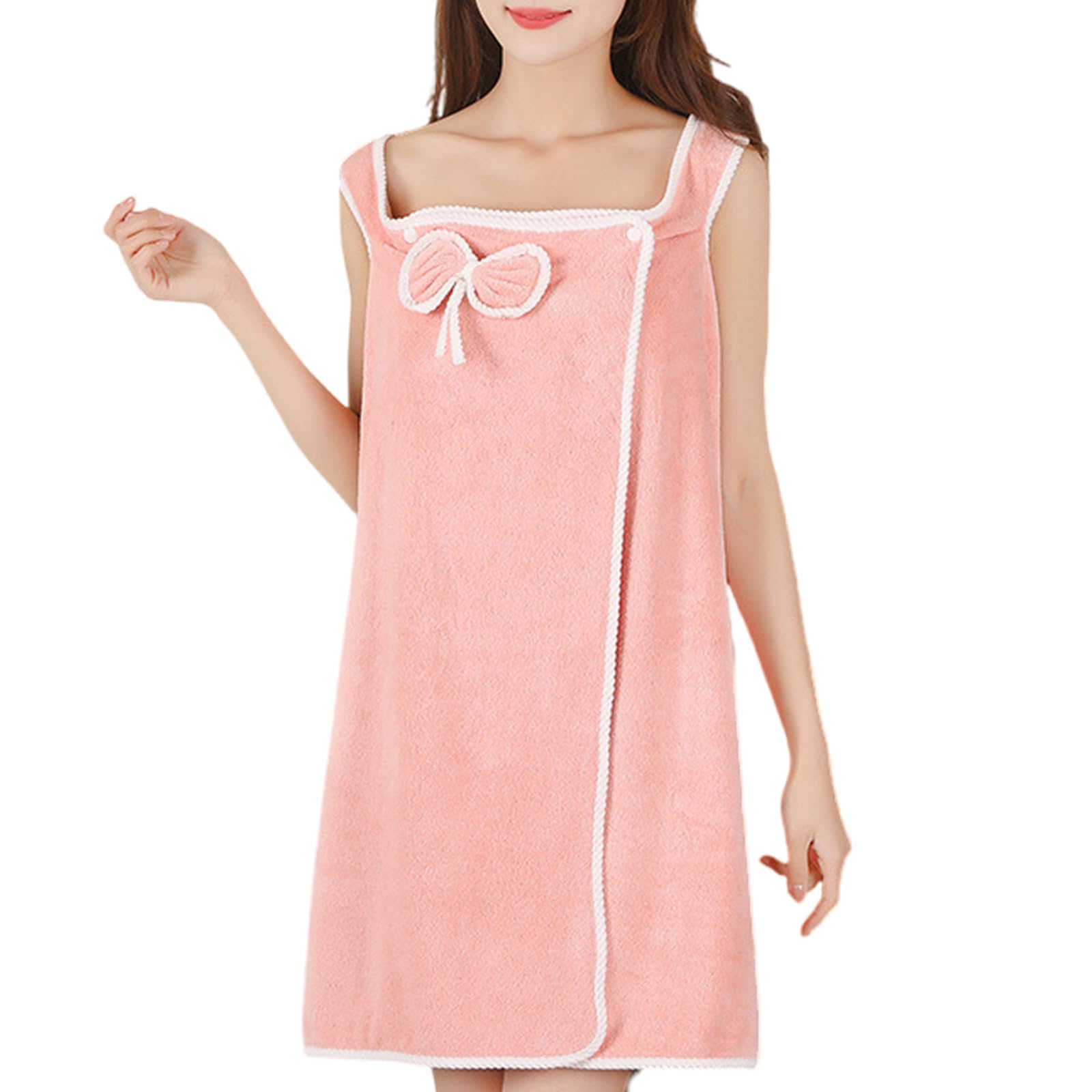 Snorvixre Thickened Corals Velvets Bath Towel, Quick Absorbent Skirt for Family and Swimmers Absorbent Wrap