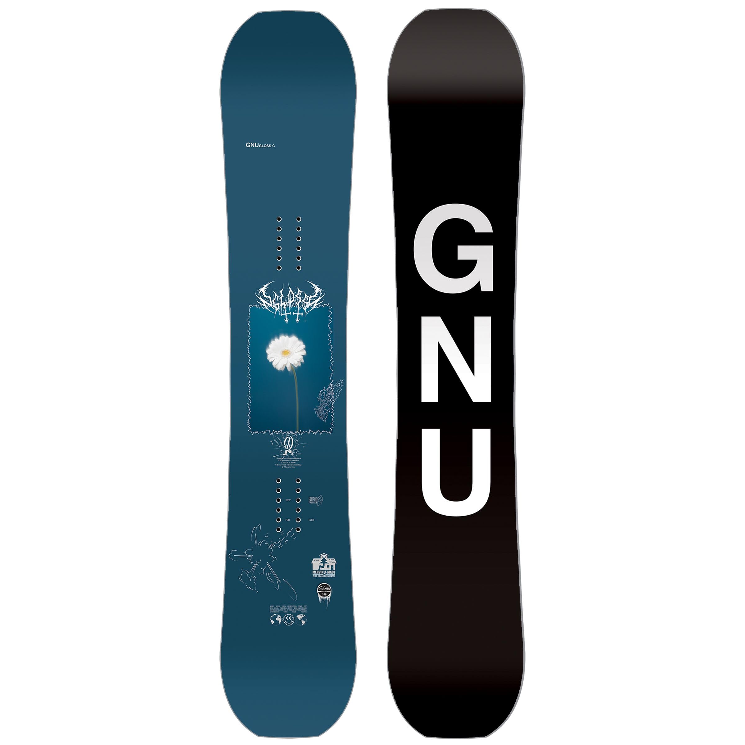 Amazon.com : GNU Gloss C Womens Snowboard, 144 : Sports & Outdoors