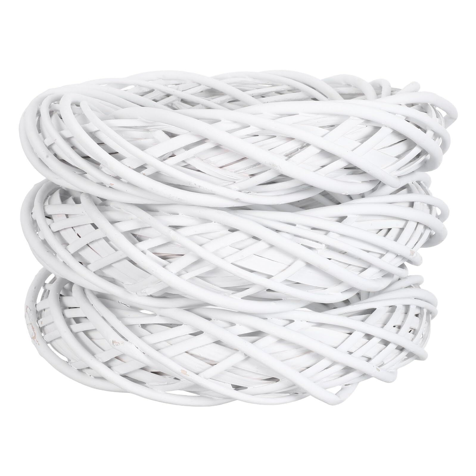 Couronnes en rotin blanc robuste de 30 cm en vigne naturelle de Noël
