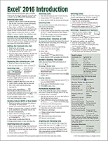 Microsoft Excel 2016 Introduction Quick Reference Guide - Windows Version (Cheat Sheet of Instructions, Tips & Shortcuts - Laminated Card) 1939791928 Book Cover