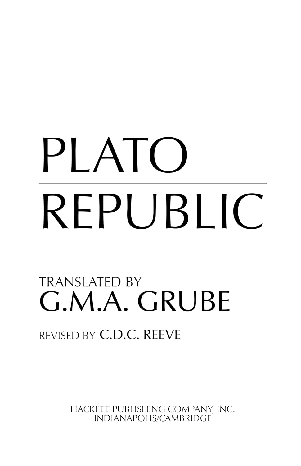Republic (Hackett Classics)