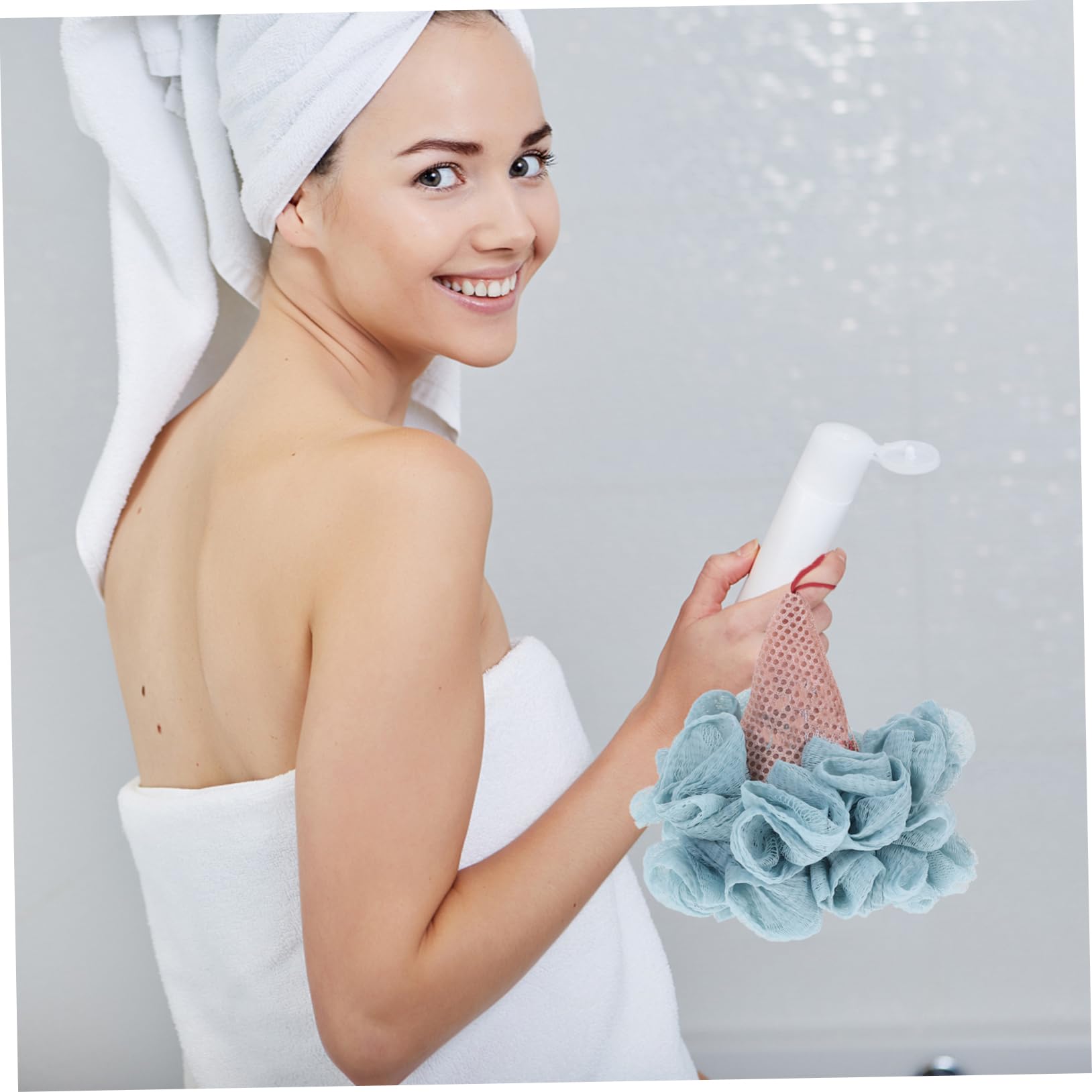 Healeved 9pezzi Adorable Shower Bath Spugne Esfolianti Per Doccia Pratiche e Colorate Per La Pulizia Della Colori Random