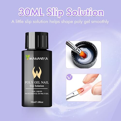 Miniatura 7 de wakaniya Kit de uñas de poligel con lámpara UV 10 colores
