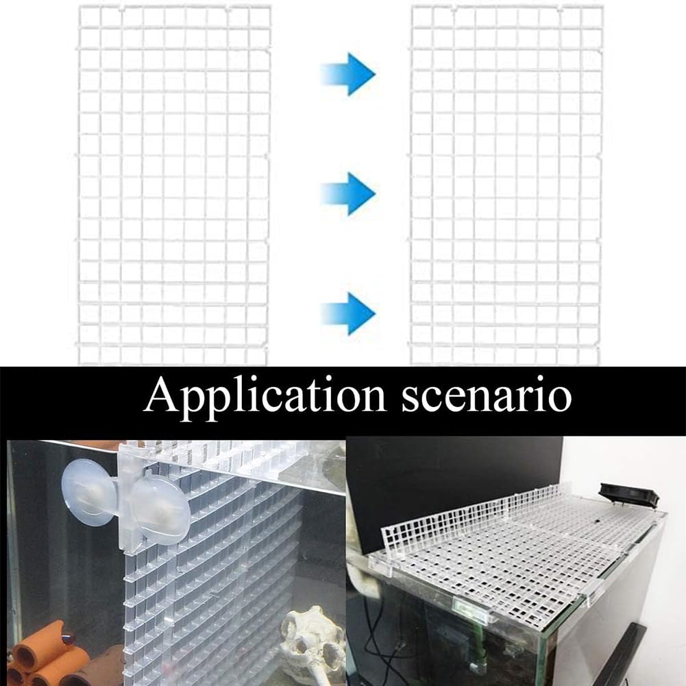 Divisor de Acuario Rejilla de Plástico, Separador de Acuario, Acuario Separador de Bandeja, Rejilla Divisora Acuario, Divisor de Aislamiento para Peceras, Separador de Tanque, 4 Piezas