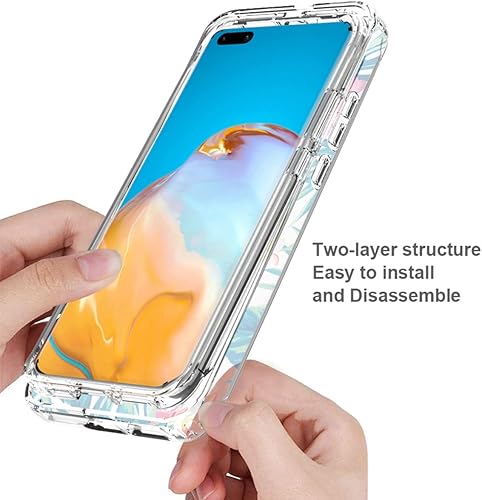 Miniatura 4 de Zoeirc Funda para Huawei P40 Pro, funda ELS-N04 con protector de pantalla de vidrio templado, suave 360, cuerpo completo, a prueba de golpes,