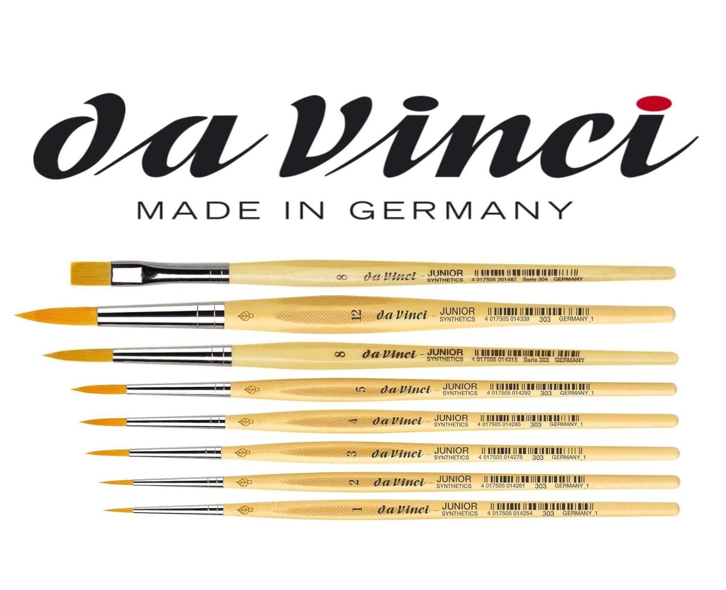 Davinci GH303 Junior Synthetics Pinceau de Peinture Rond Série 303, NO.1, 2, 3, 4, 5, 8, 12 et Série 304 NO.8