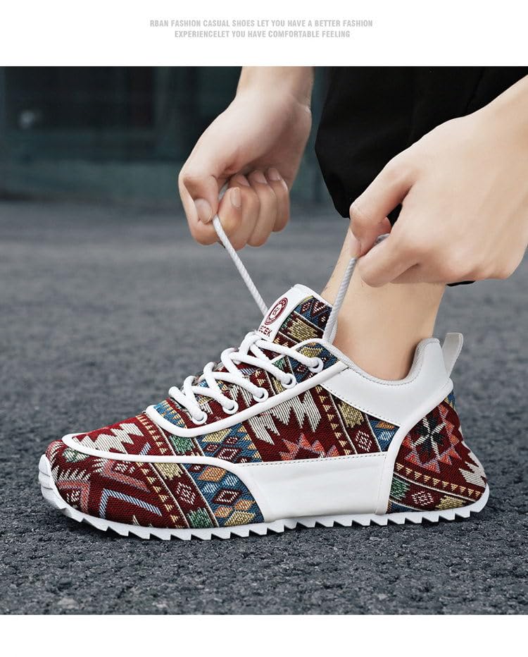 Men's Fashionable Retro Sports Shoes, Running Shoes with Laces and Non-Slip, Suitable for Outdoor Training and Fitness, Suitable for All Seasons4