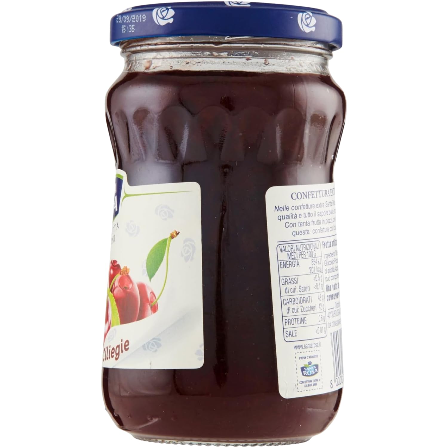 Confettura di Ciliegie 350 g – Marmellata con Frutta a Pezzettoni Ideale per Colazione e Dolci – Variazioni 4/8/12 Pezzi (12 PEZZI)