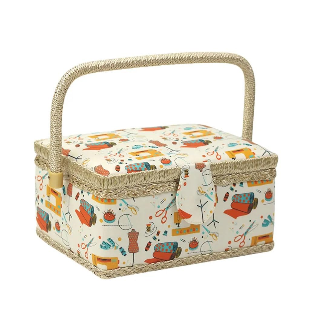 Boîte de couture de grande capacité préinstallée avec différentes fonctions des outils de rangement
