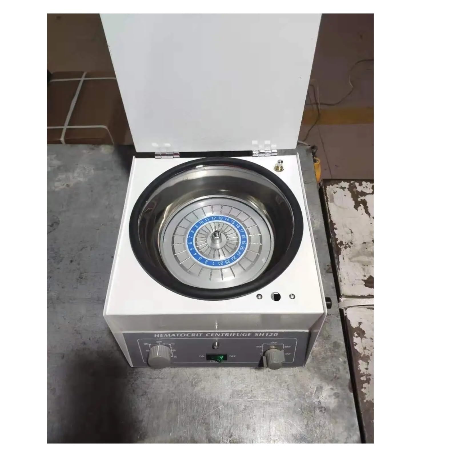 Centrífuga de mesa, Centrifugadora Electrónica De Hematocrito En Sangre Sobremesa 12000rpm, Tubo Capilar 1,5x75mm For Uso Médico Y Laboratorio SH120