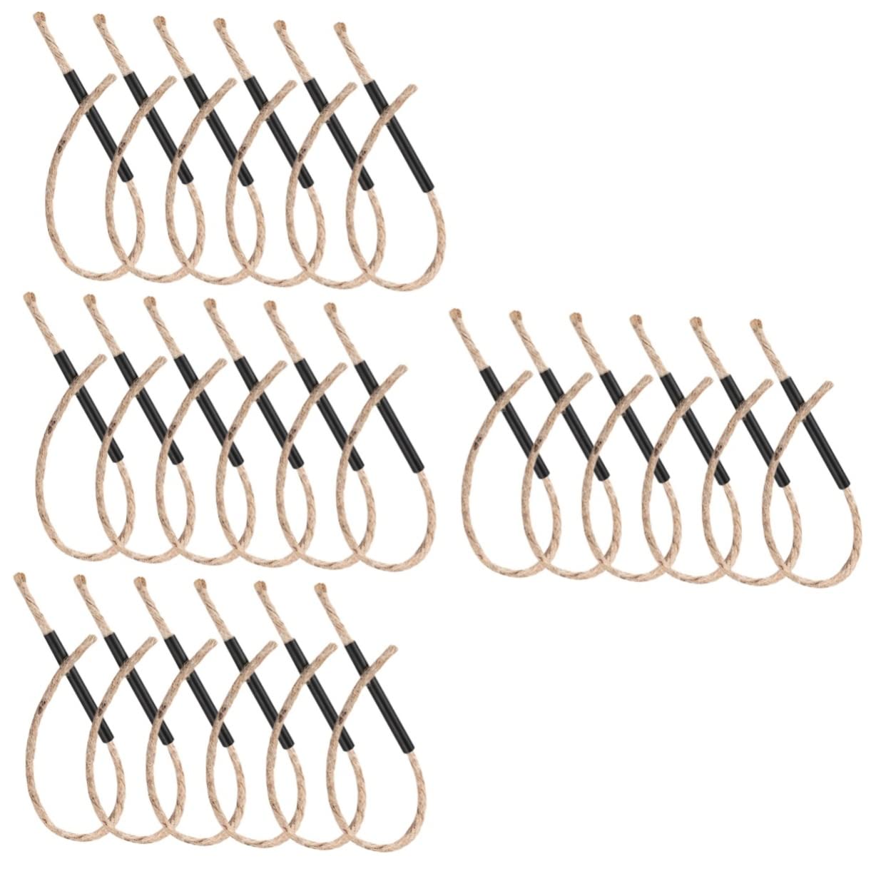 Uonlytech 24 Sets Lightweight Portable Fire Starting Tool Ropes Camping Flame Ropes Survival Gear