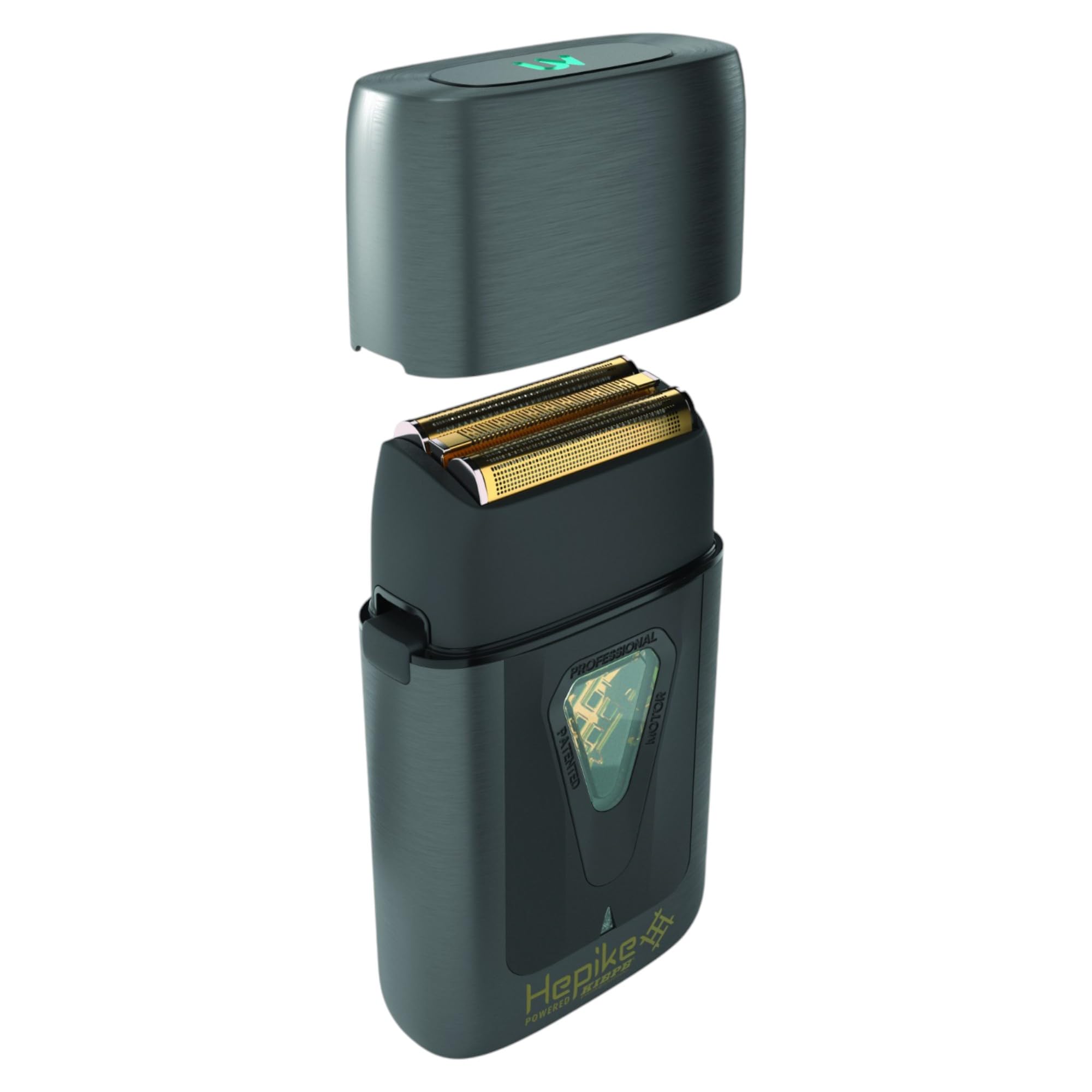 Kiepe Hepike Shaver Series – Profi-Folienrasierer mit Gold-Titanfolie, UV-Desinfektion, 2000-mAh-Akku, High-Torque-Motor und robuster Metallkonstruktion - USB-C-Ladegerät (Gold)