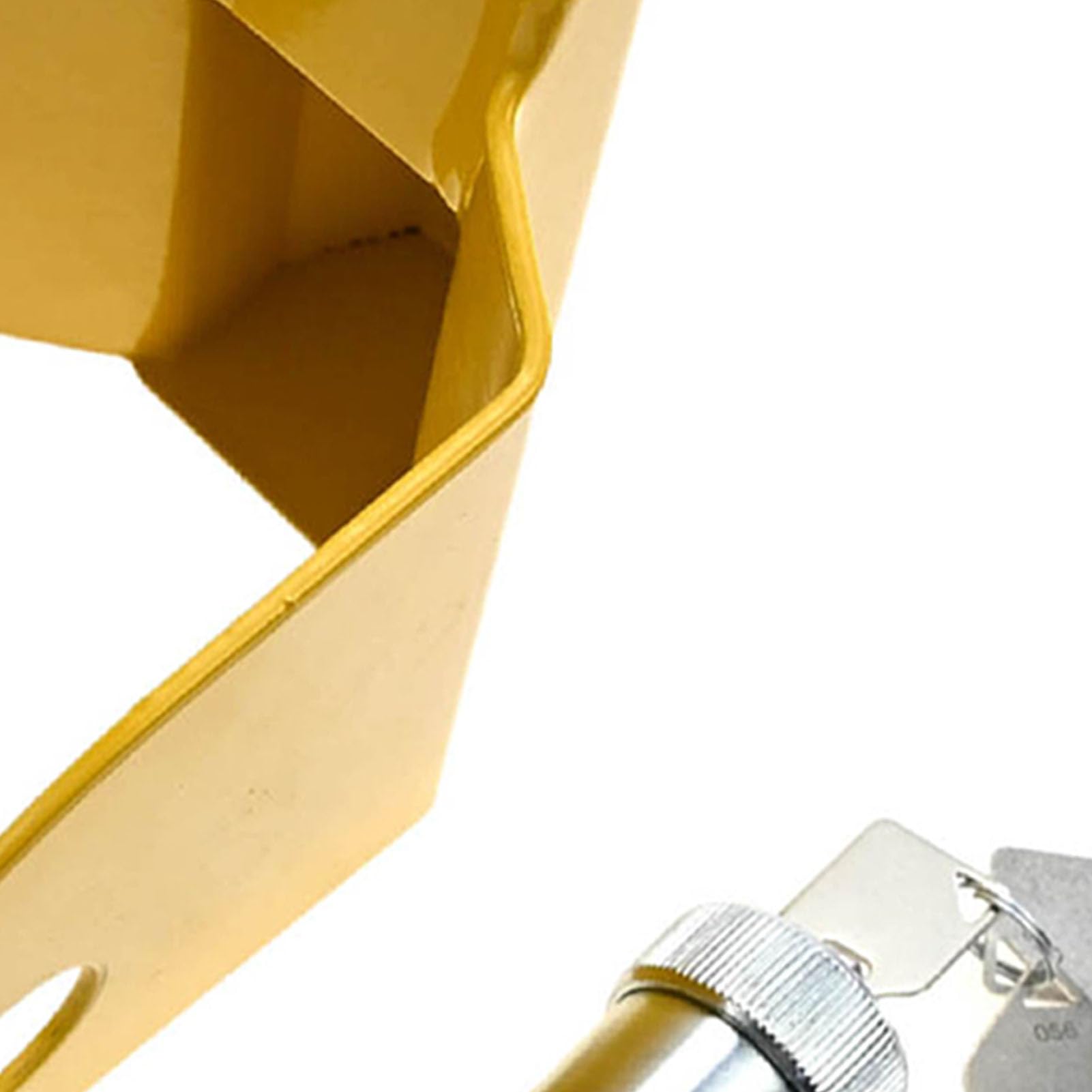 ASHATA Serrure Antivol D'attelage de Remorque, Serrure Robuste en Alliage de Zinc pour Camions, Couleur Jaune Vif pour la visibilité, Compacte et Portable avec 3 Clés