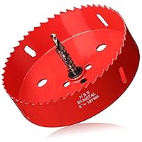 Vista 57 de Sierra perforadora de 3 1/2" (89 mm) para madera y plástico, broca de núcleo de cortador de agujeros bimetálico HSS para paneles de yeso, tableros