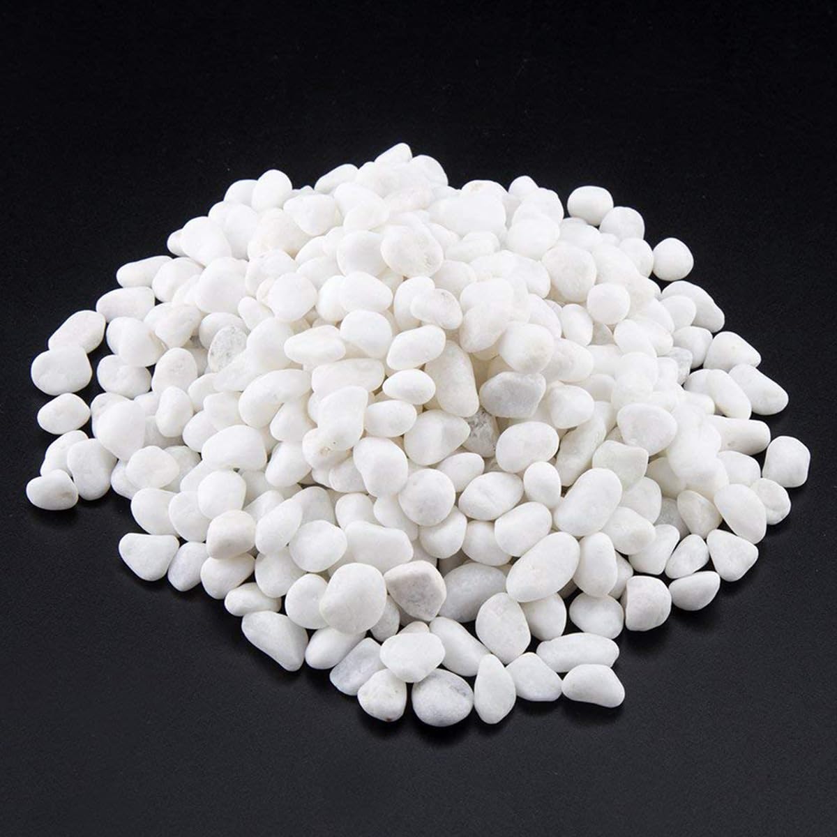 1 Lb/460g White Stones Decorative Pebble Rock Sand for Aquarium/Fish Turtle Tank/Vase Filler/Succulent Plants Decoration (Fill 1 Cup)