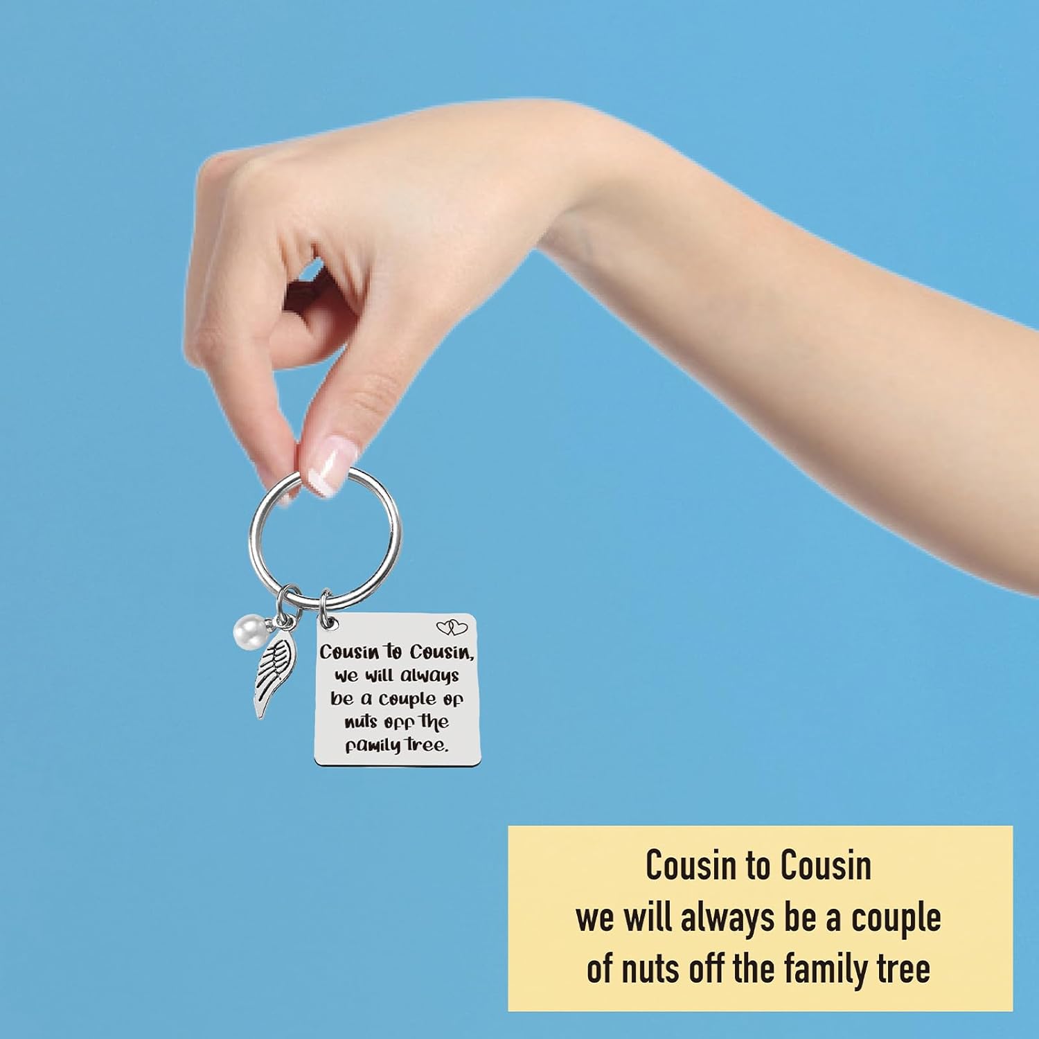 Funny Cousin Gift for Women, Cousin Mug 11 Ounces Ceramic, Cousin Keychain, Birthday Gift for Cousin Female, Favorite Cousin Cousin Mug, Gifts for Cousin Birthday Thanksgiving Christmas - Image 7