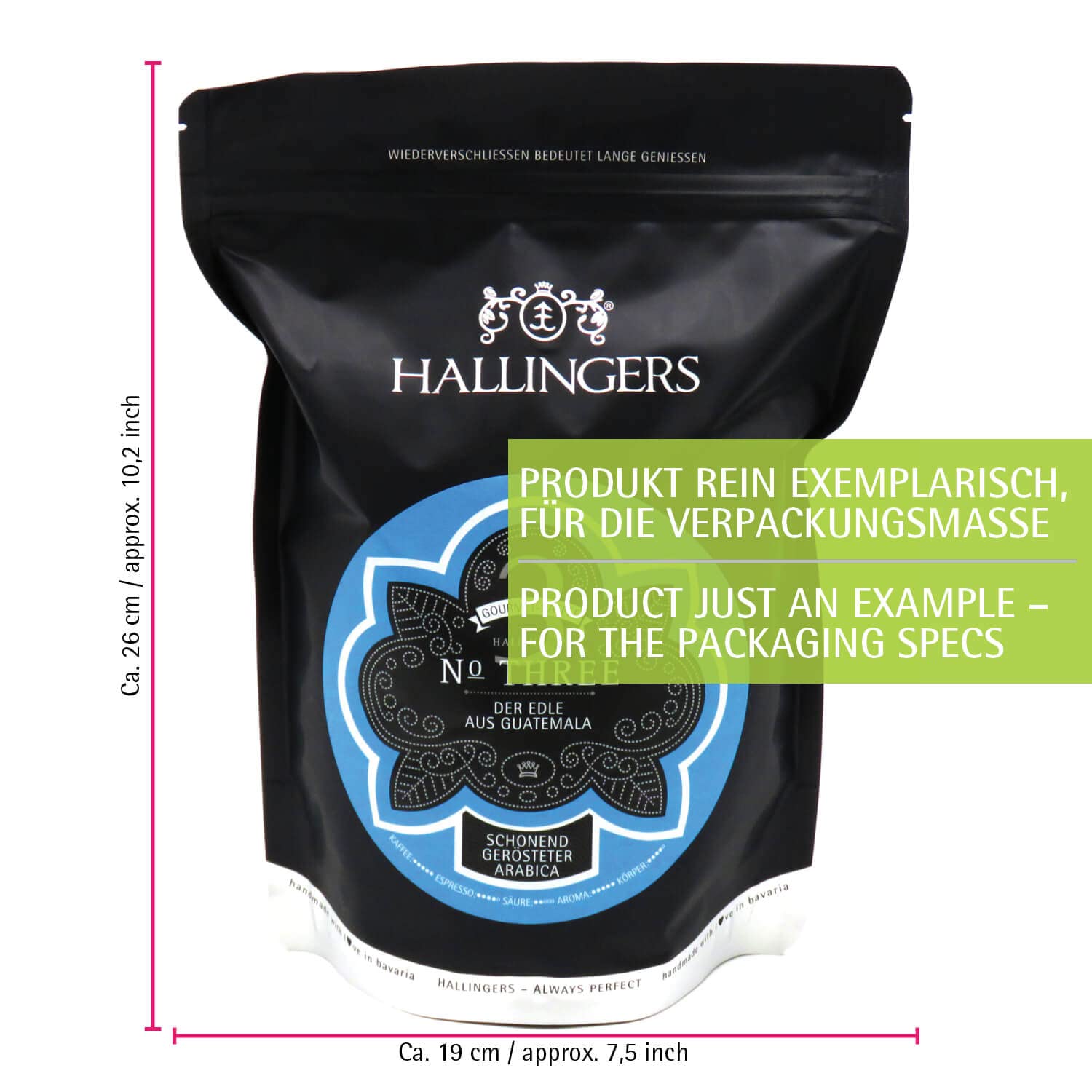 Hallingers Genuss Manufaktur Edel-Kaffee Geschenk-Set 10x No. Four langzeitgeröstet Brasilien