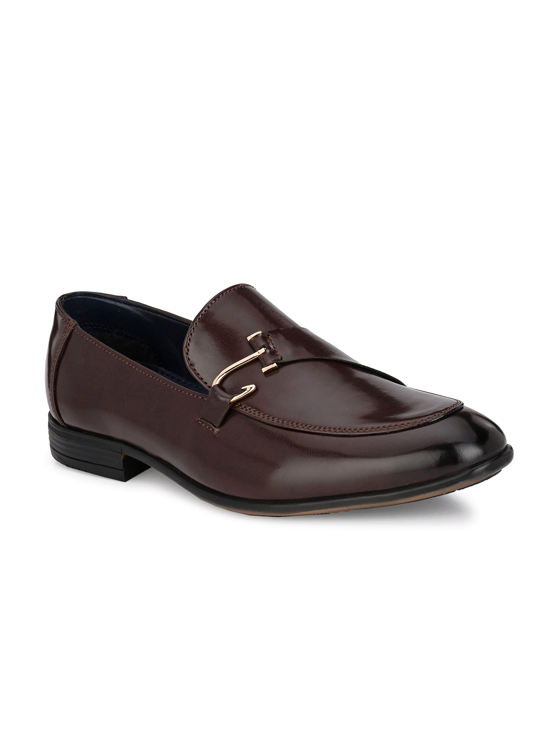 san frissco Men's Loafers Glossy Shine Slip-On Shoes Soft Cushioned Footbed with TPR Sole Lightweight, Stylish, Comfortable Fit, Flexible for Party, Gatherings and Office-picture-2