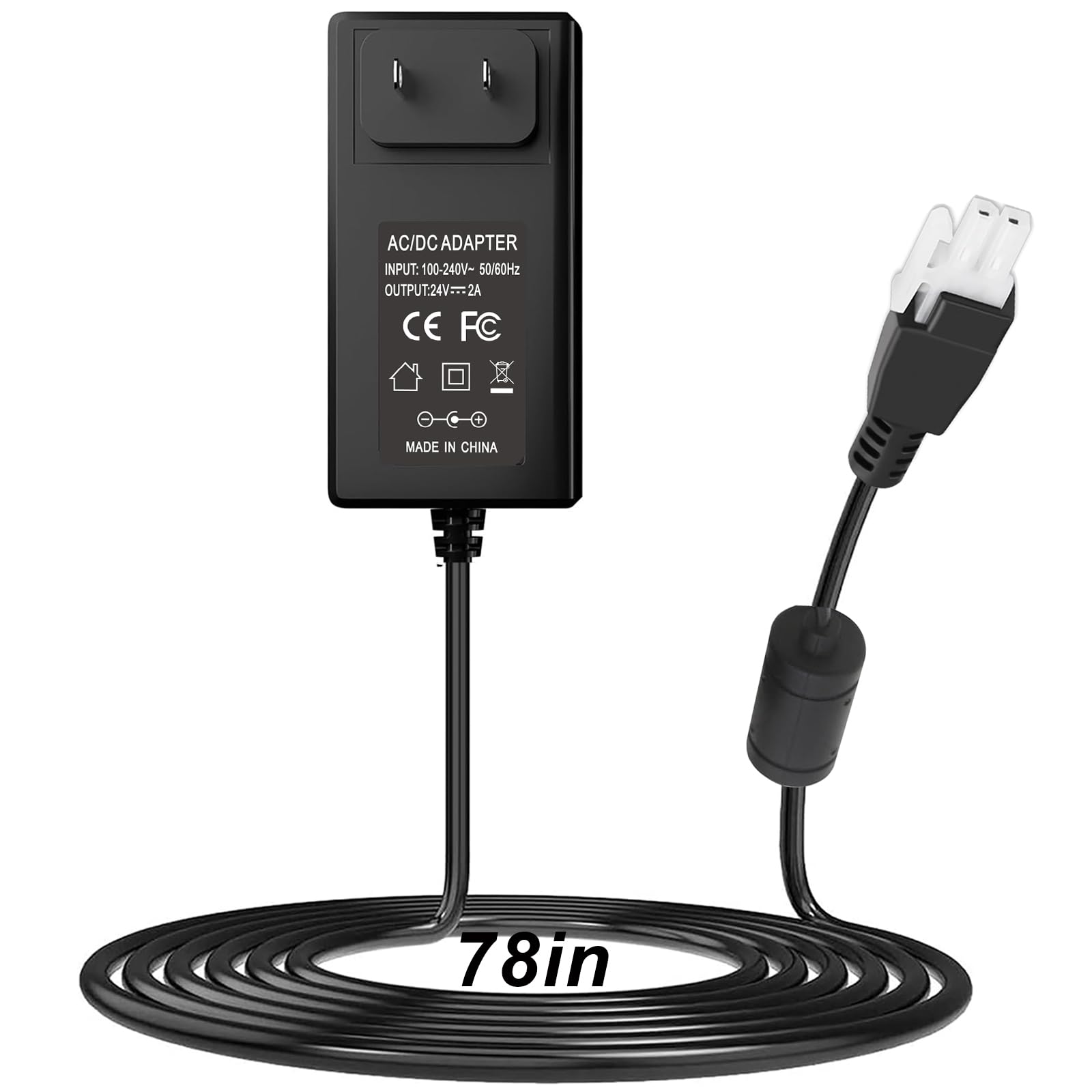 Ousaly 24V Power Adapter for SMPS002 Homeline Deskline Adjustable Bed Frame, Compatible with Leggett & Platt and Beautyrest Adjustable Bed Base