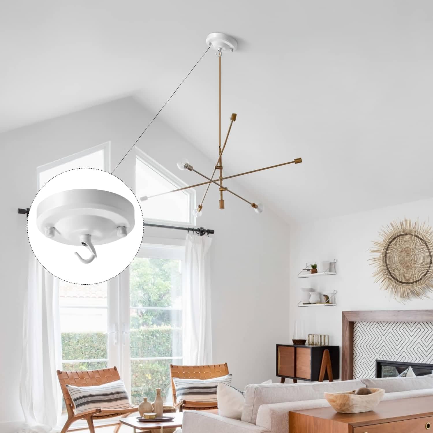 Lichtbaldachin-Set, Weiß