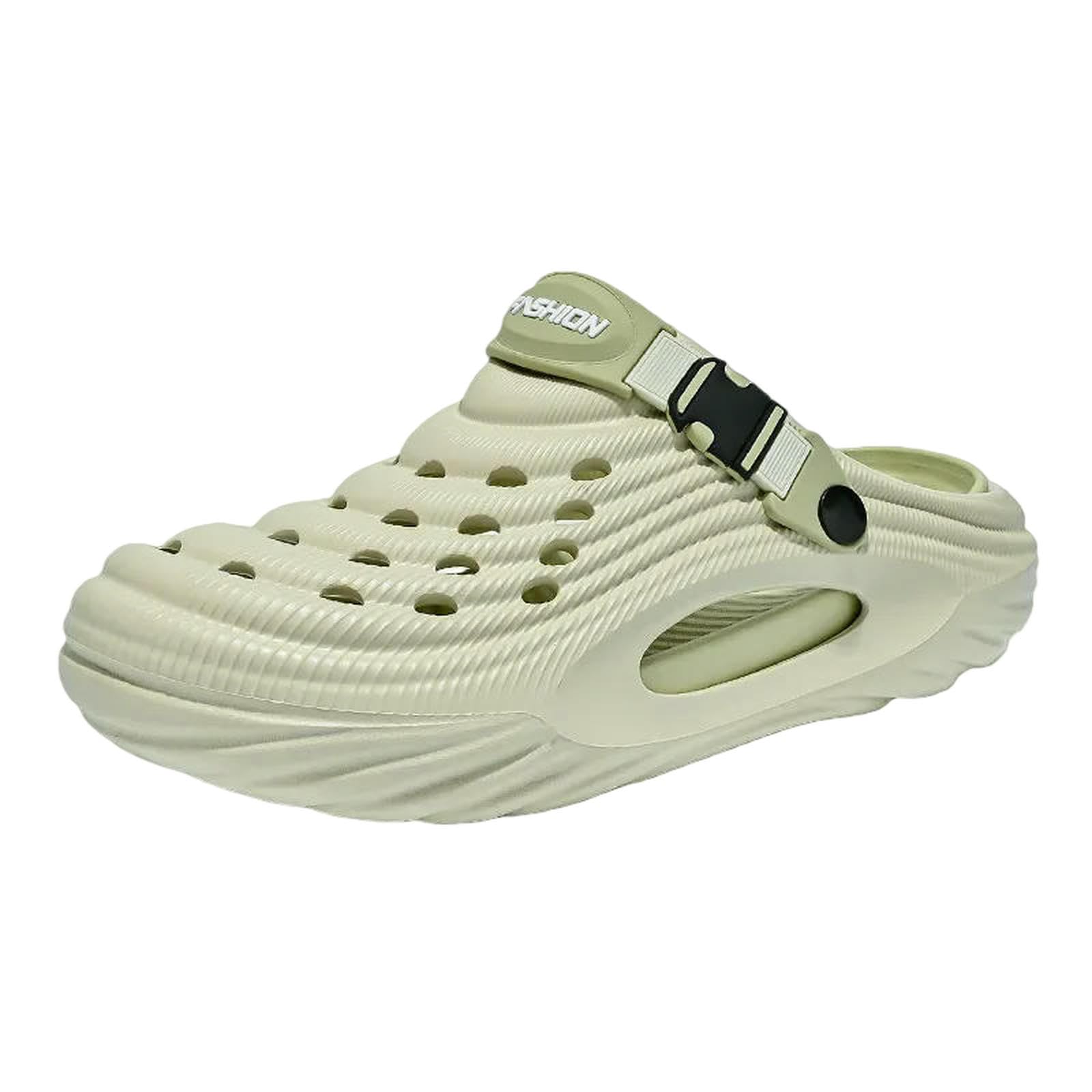 Gyios summer sandals men Outdoor Mens Eva Slippers Comfortable Soft Sole Platform Sport Non Slip Beach Fishing Clogs Male Garden Shoes-green-40-41