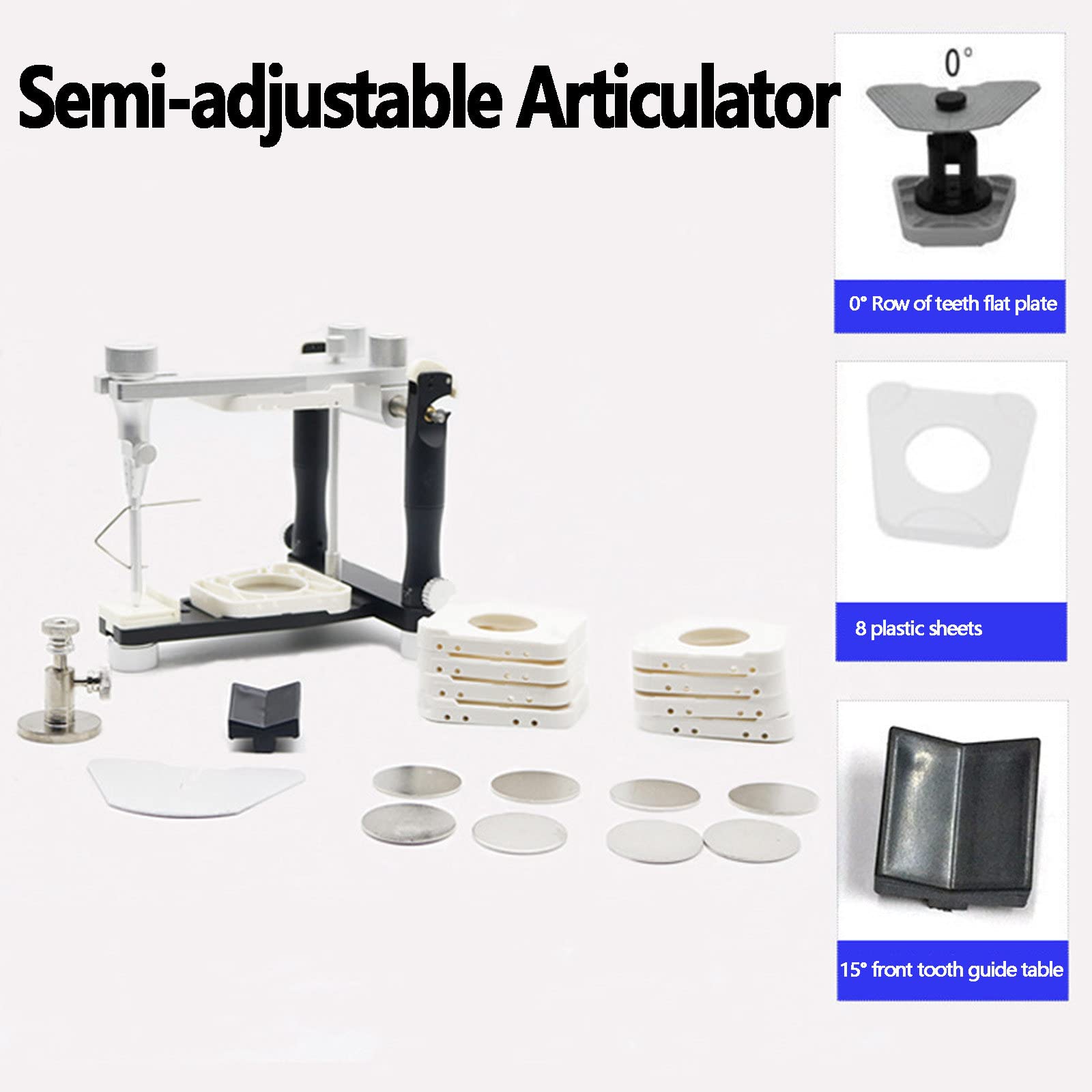 Articolatore Regolabile, Strumento per Laboratorio Odontotecnico, Articolatore Magnetico Dentale, Articolatore Protesico Regolabile per Protesi Odontotecnico Mascella
