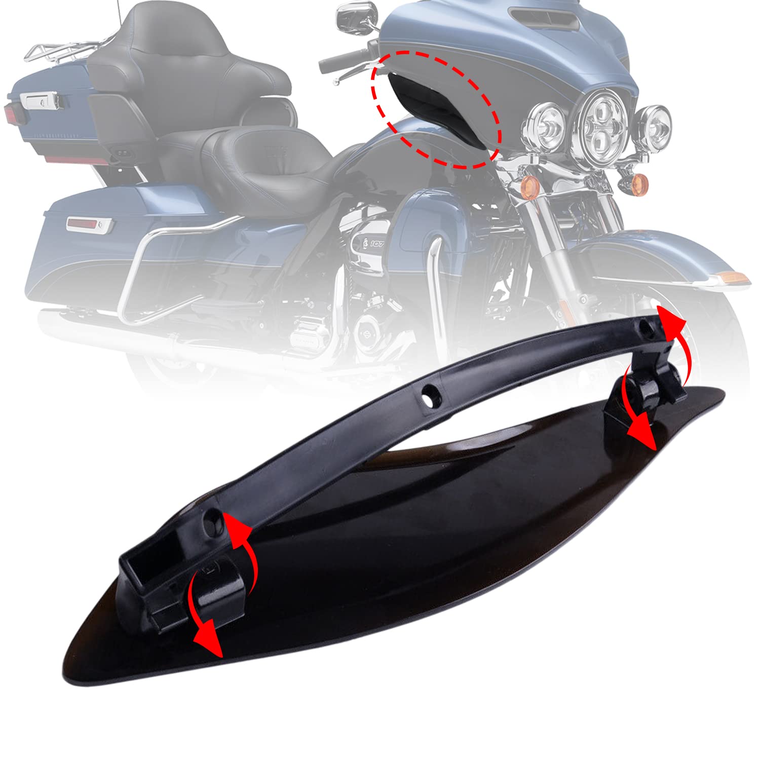 Amazon | Sportfairings ブラック アジャスタブル エアディフレクター