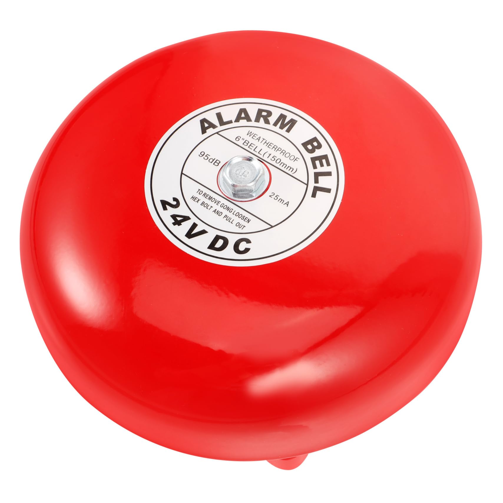 Cloche d'alarme électrique industrielle rouge 24V signal sonore
