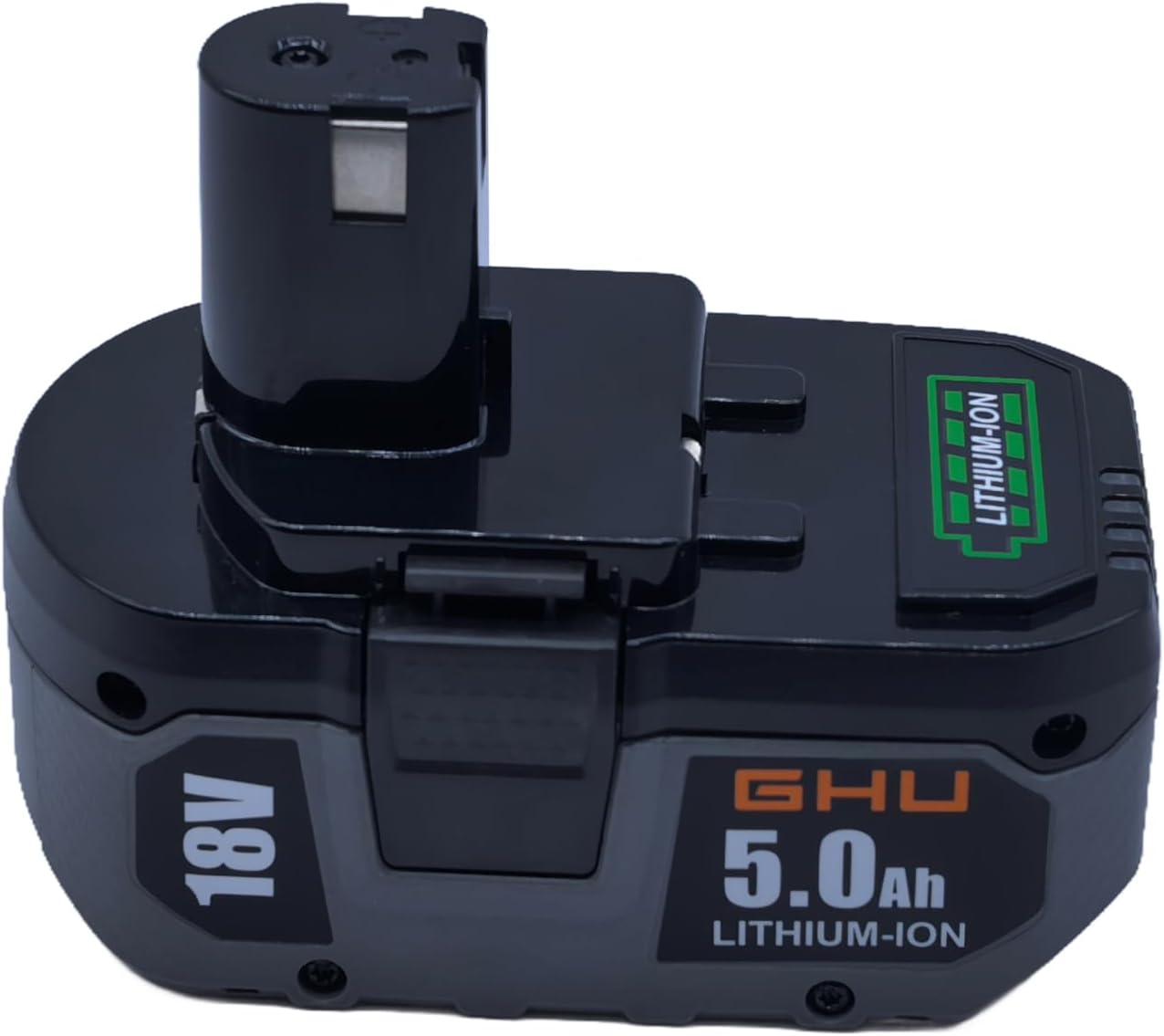 GHU Upgraded 5.0Ah P108 18V Battery Compatible with Ryobi 18V Battery P108 P102 P103 P104 P105 P107 P109 P122 Cordless Tool Batteries Rapid Rechargeable Batteries with Indicator
