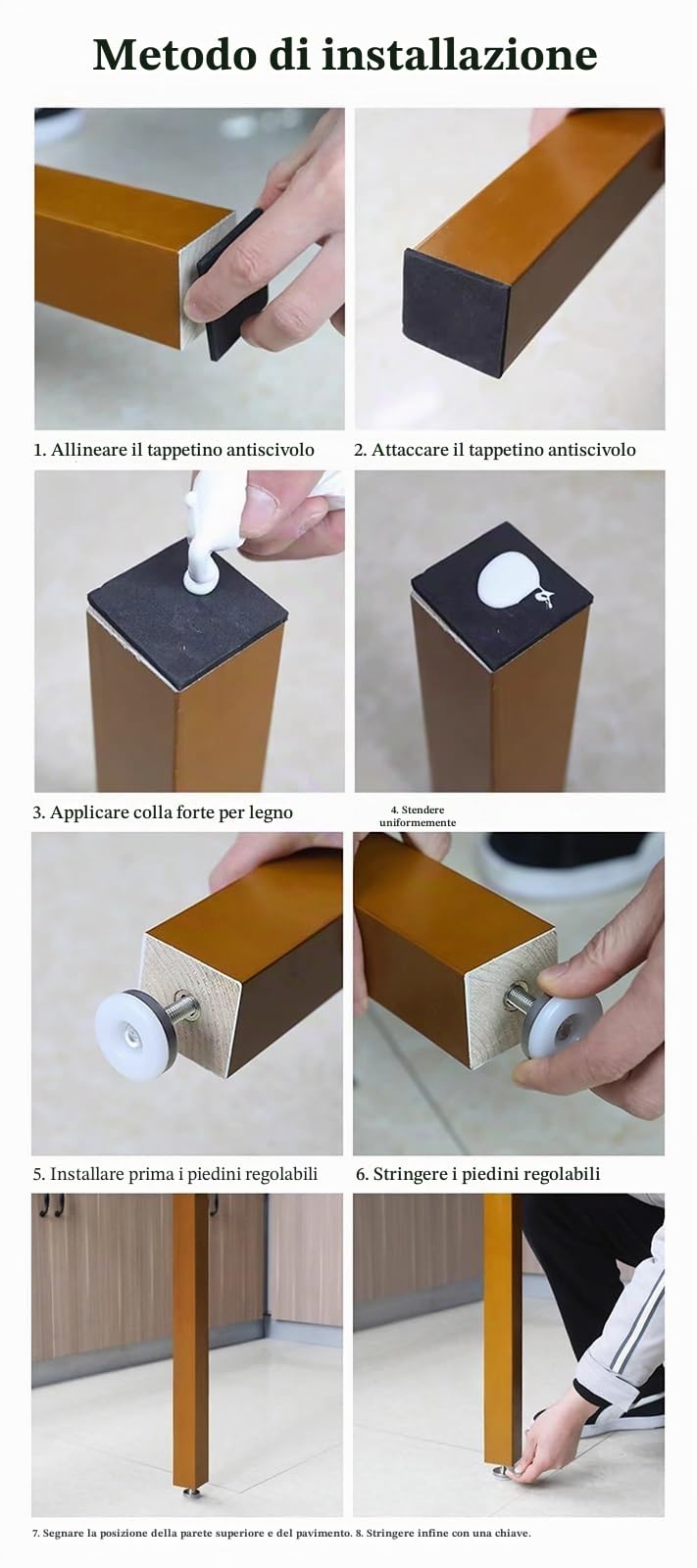 Cloison de séparation de pièce en bois du sol au plafond, 8 panneaux pour intimité, largeur réglable de 80 à 120 cm, séparateur d'espace Slish pour la maison et le bureau