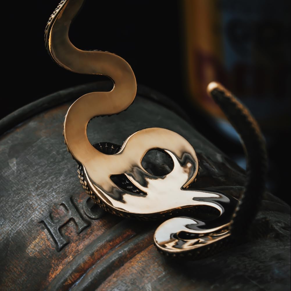 COPPERTIST.WU Viper Oath Cuff Coiled Snake Bracelet Serpent Jewelry Gift for Men Women