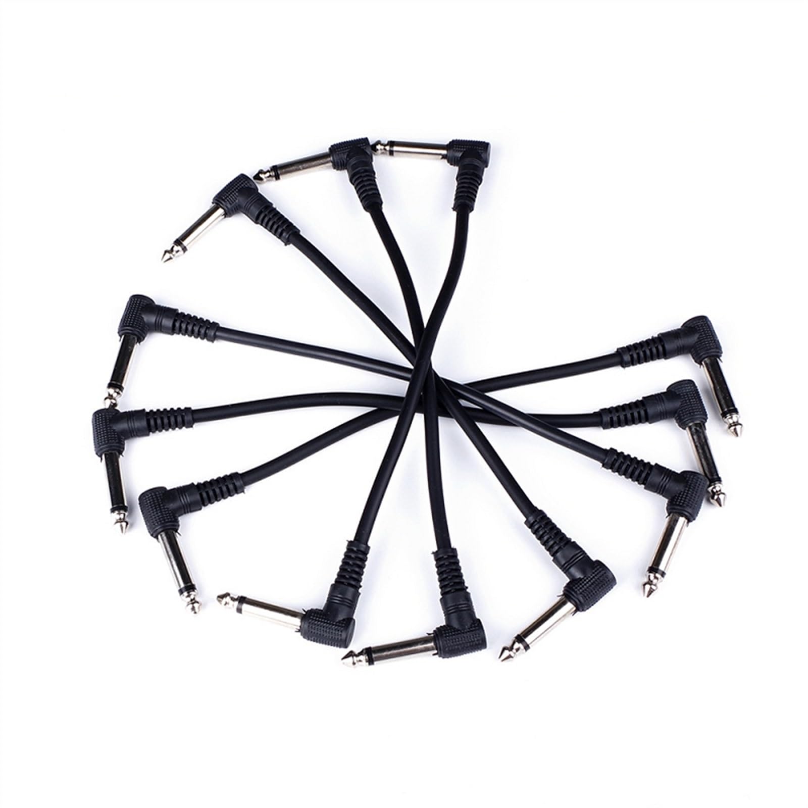 Cable de Audio para Guitarra 6 Uds., Dispositivo De Efecto De Guitarra, Línea De Conexión, Cables De Pedal De Parche De 6,35mm, Cable De Ángulo Recto De 21,5 Cm, Cables De Cobre