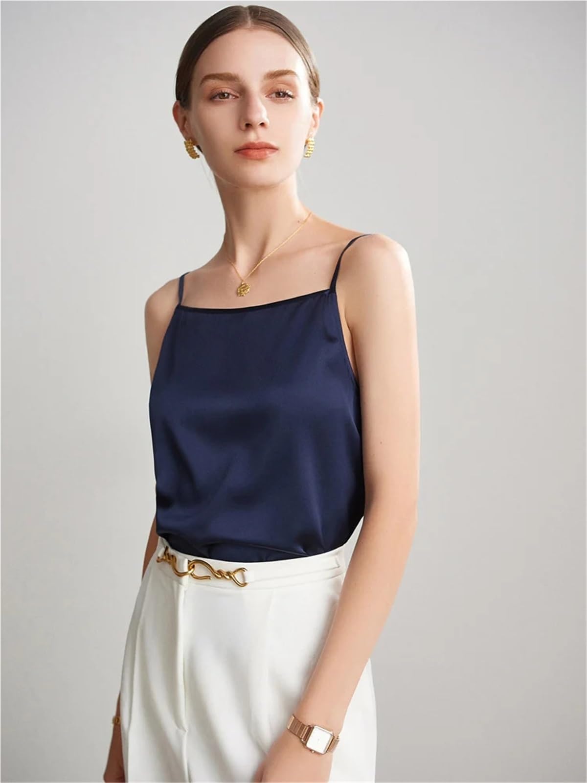 Camisolas de Seda auténtica for Mujer, Camisetas Lisas y cómodas, Camisetas básicas de Primavera y Verano. para Uso Diario, Viajes