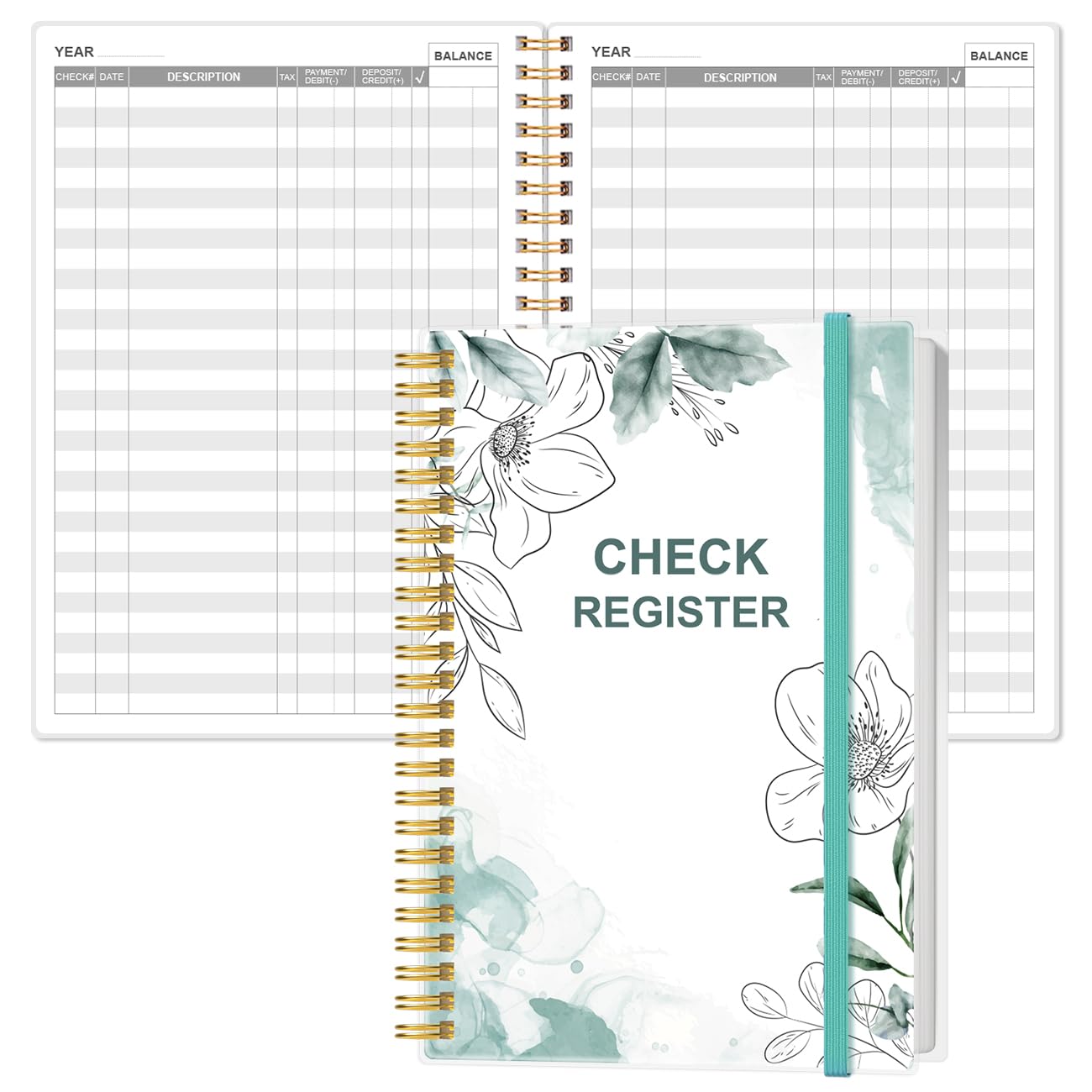 Heveboik Check Registers for Personal Checkbook - A5 Checkbook Register for Personal Checkbook, Expense Ledger Book for Personal and Small Business,