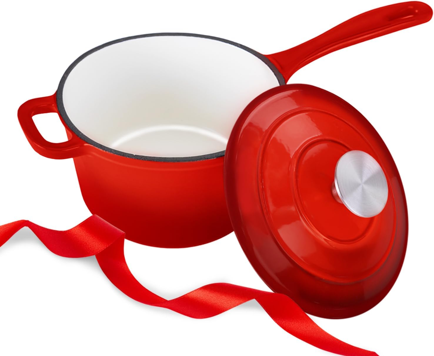 Healthy Choices Qt Enameled Cast Iron Saucepan with Lid, Small S