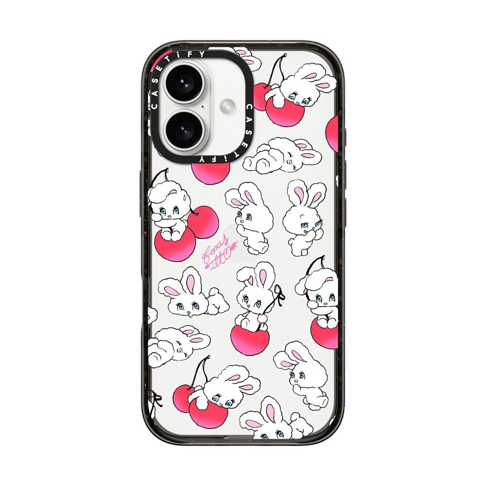 CASETiFY インパクト iPhone 16 ケース [スリム / 2.5mの落下試験をクリア (MIL規格4倍相当) / ワイヤレス充電に対応] - Cherry Mix - クリア ブラック