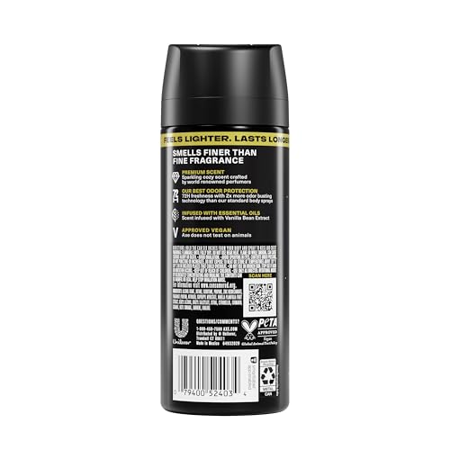 AXE Fine Fragrance Collection Body Spray Midnight Amber 72 Hour Freshness Aluminum Free 2.9 oz - Image 3