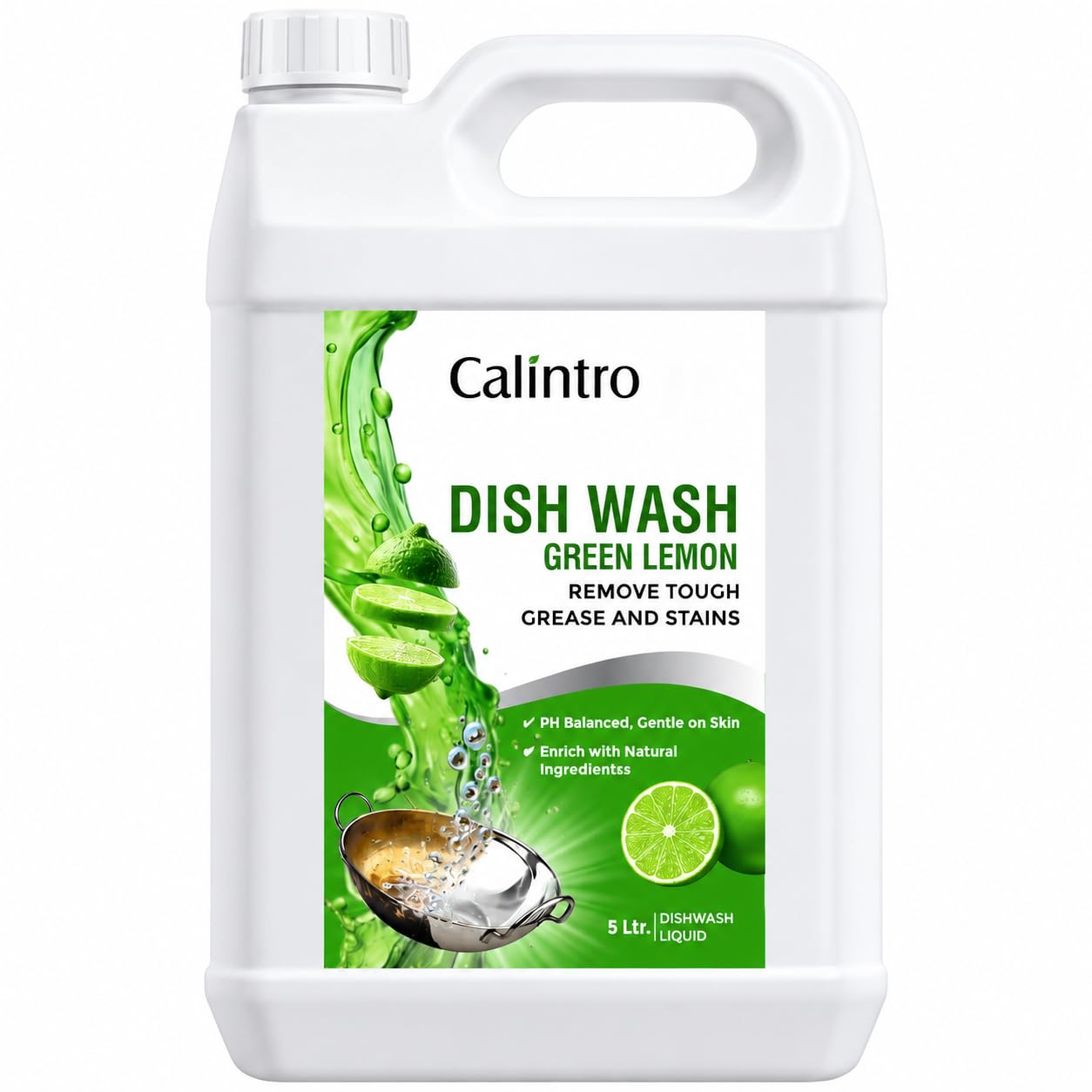 Dish Wash Liquid Lemon 5L | Removes Tough Grease & Stains | Fresh Lemon Fragrance | Gentle on Hands | Multipurpose Dishwashing Liquid for Utensils, Crockery & Kitchenware-image-23