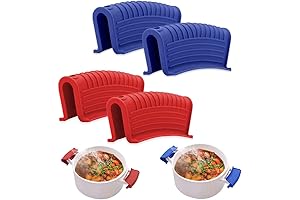 2 Pairs Silicone Handle Holders - Heat Resistant Pot Handle Covers, Pan...