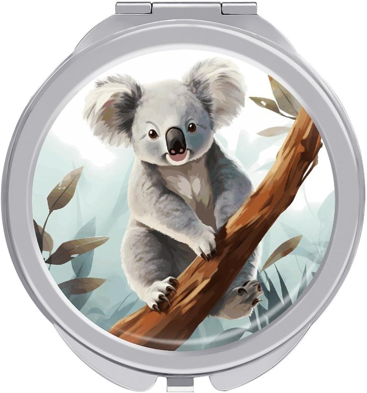 Koala and Butterfly Portable Makeup Mirror, Sided Travel Hand Mirror Mini Folding Mirror for Precise Makeup Women Daily Use