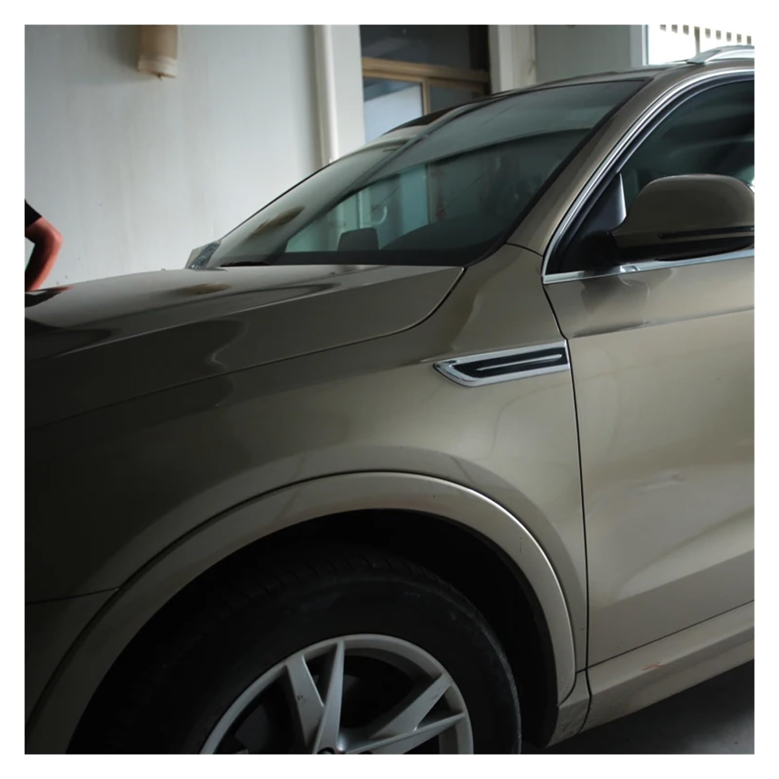 daili store ABS Chrome po stronie samochodu zmodyfikowane naklejki samochodowe kompatybilne z Audi A3 A4 A5 A6 Q3 Q5 Q7 naklejka akcesoria naklejka na samochód Car Styling