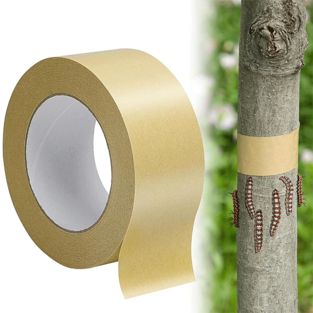 detee Adhesive Crawling Insect Tree Tape, Tree Insect Barrier Tape for Cicada Protection, Tree Wrap Tape