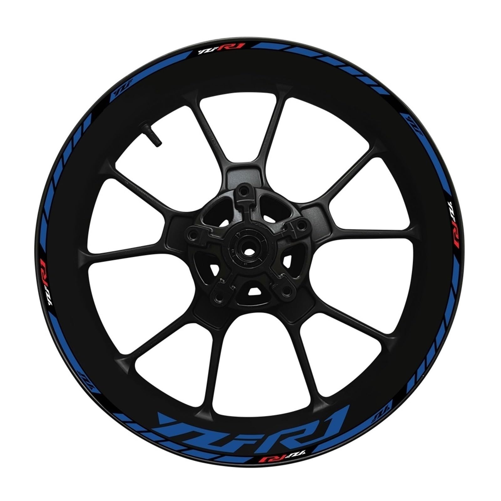 Motorcycle Thickened Edge Outer Ring Reflective Sticker Stripe Wheel Decals for Yamaha YZF R1 Motorbike(Color28)