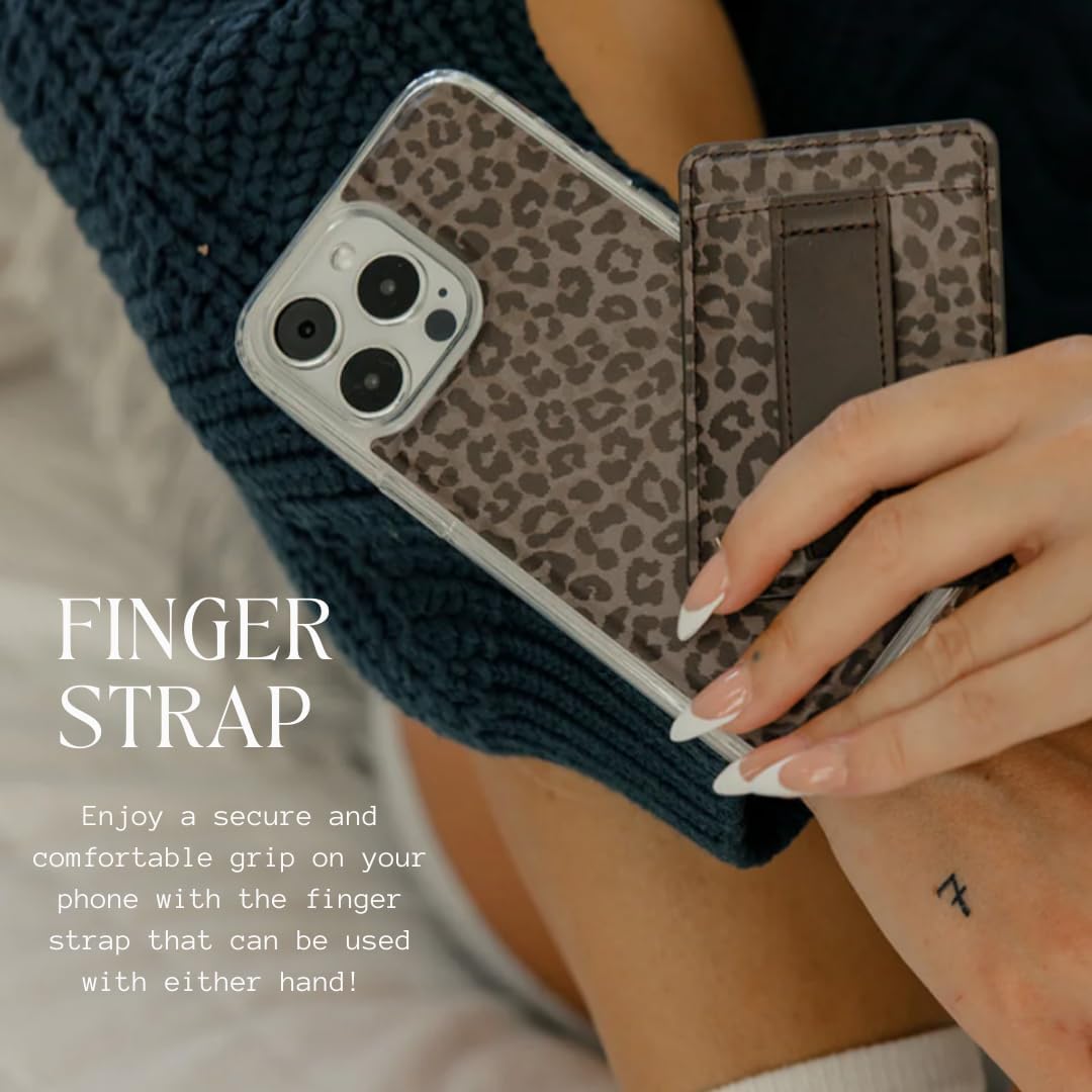 Walli Cases for iPhone 16 Plus Case - Phone Case with Card Holder - Aesthetic Phone Case with Magnetic Card Slots, Kickstand & Finger Strap - Faux Leather Wallet Case - Compatible with iPhone 16 Plus