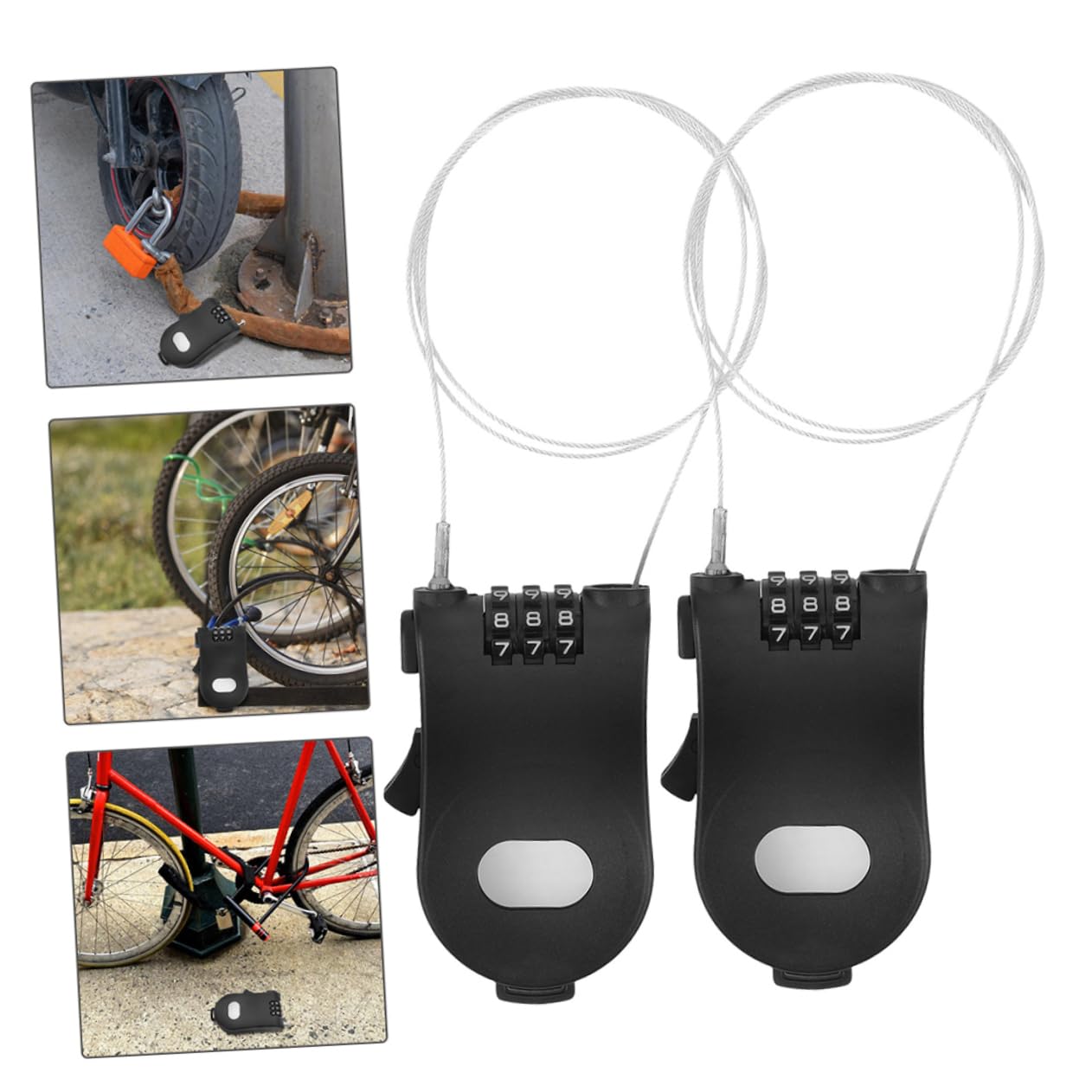 Toddmomy 8pièces Verrou De Snowboard Antivol Compact Et Léger Serrure De Ski Avec Câble De Sécurité Pour Activités Plein Air