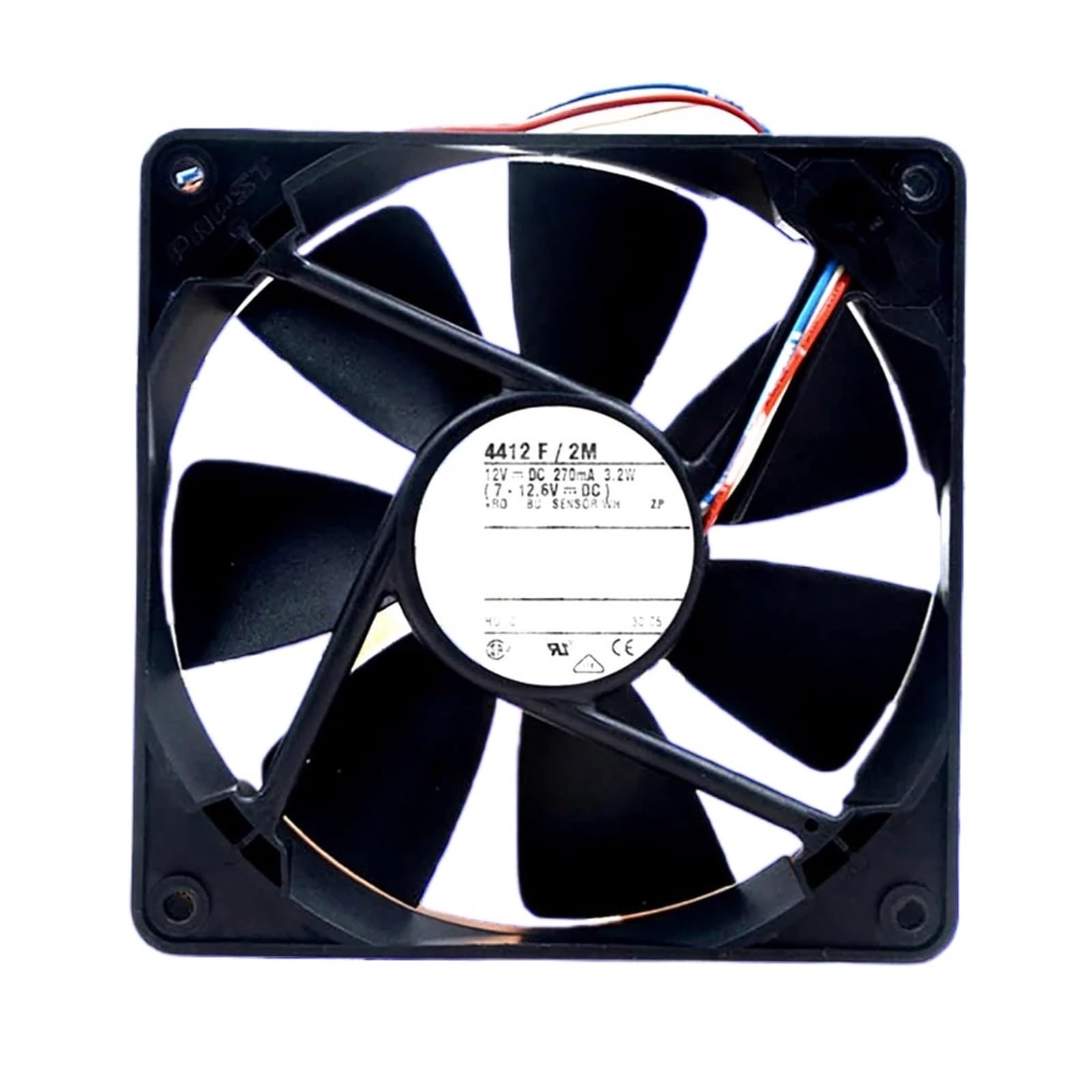 OKEWGHFL 4412F/2M 12VDC 270mA 3.2W 3.2W COOLING FAN 12025 12CM 120 * 120 * 25MM