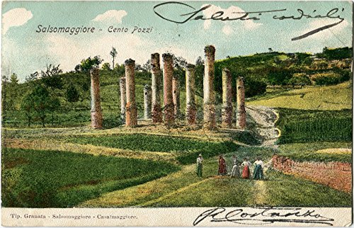 1905 Salsomaggiore - Cento Pozzi, vista panoramica, Parma - FP COL VG ANIM Cartolina Postale