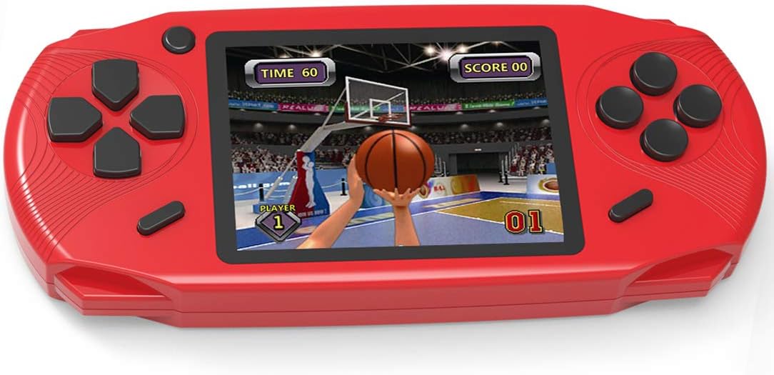 Beijue 16 Bit Handheld Games for Kids Preloaded 220 Retro Video Games with 3.0'' Large Screen Portable Rechargeable Electronic Gaming Player Toy Gifts for Boys Girls (Red)
