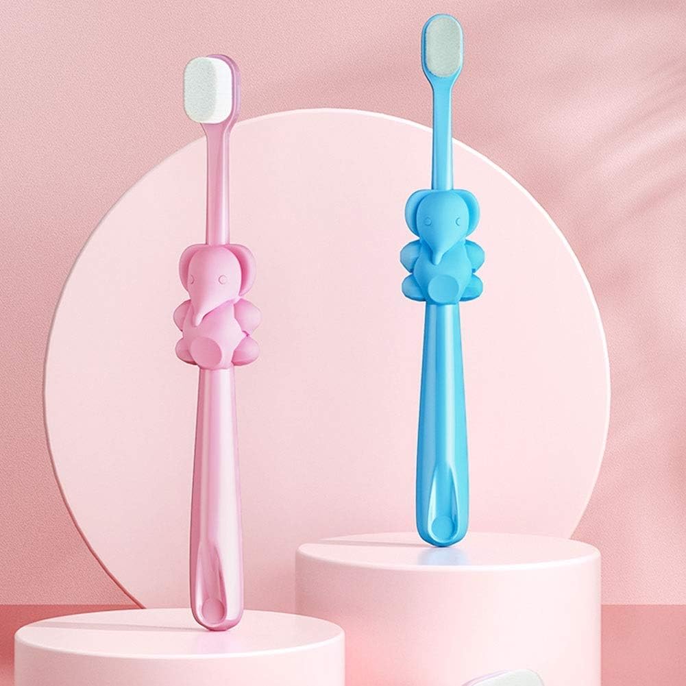 エクストラソフト子供用歯ブラシ 10000 毛、幼児用歯ブラシ 3 ～ 12 歳用、動物デザイン手動歯ブラシ